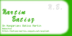 martin batisz business card